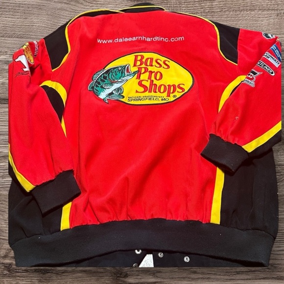 Bass Pro Shops Red and Black Racing Jacket Deadstock - Picture 7 of 9